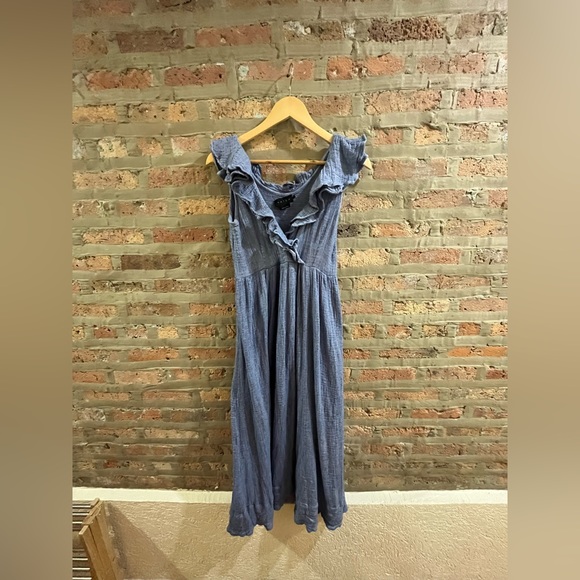 Hatch Blue Ruffle Midi Dress - Picture 8 of 14